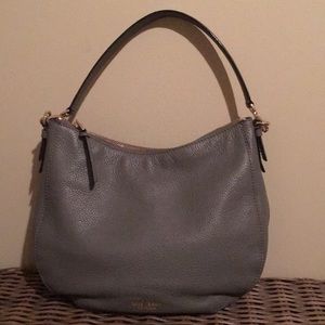 Late Spade Gray Leather MediumSize Bag